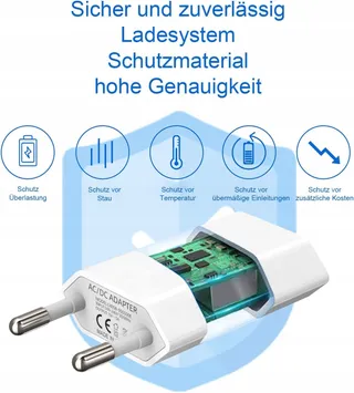 UNIVERSAL USB Oplader 2 Stuks Adapter 5V 1A voor Smartphones iPhone — miniatuur 2