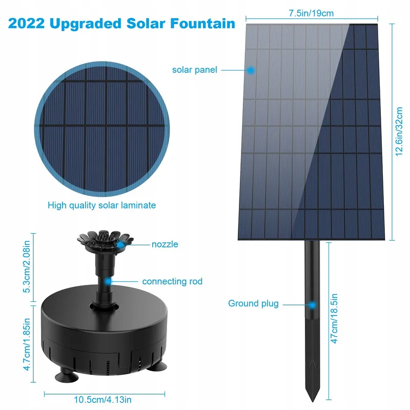 AISITIN Solar Tuinfontein 10W DIY Vijverpomp — foto 3