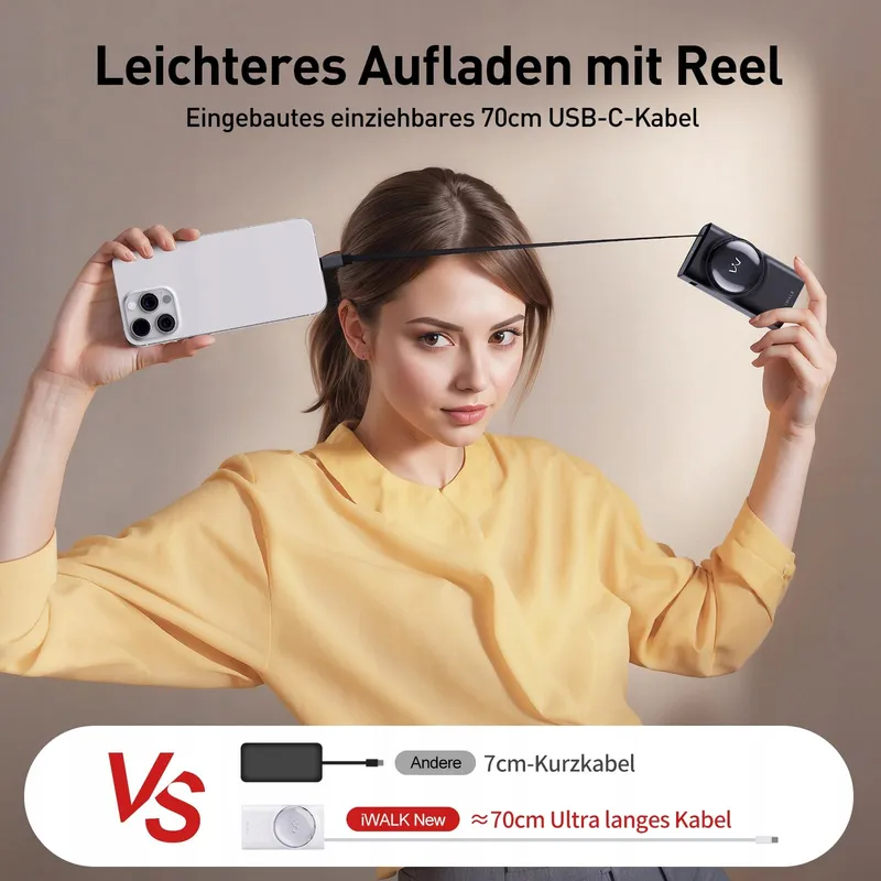 IWALK Powerbank 10000mAh USB-C 30W Snelladen — foto 3