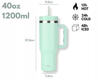 MILU Thermosbeker 1200ml Rietje Handvat — miniatuur 4