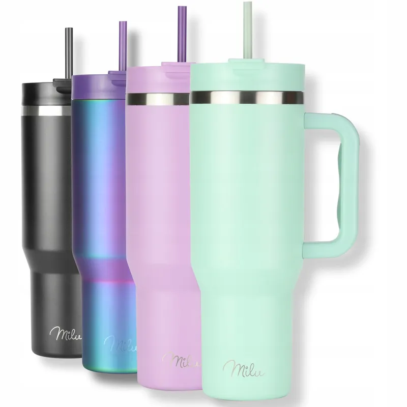 MILU Thermosbeker 1200ml Rietje Handvat — foto 1