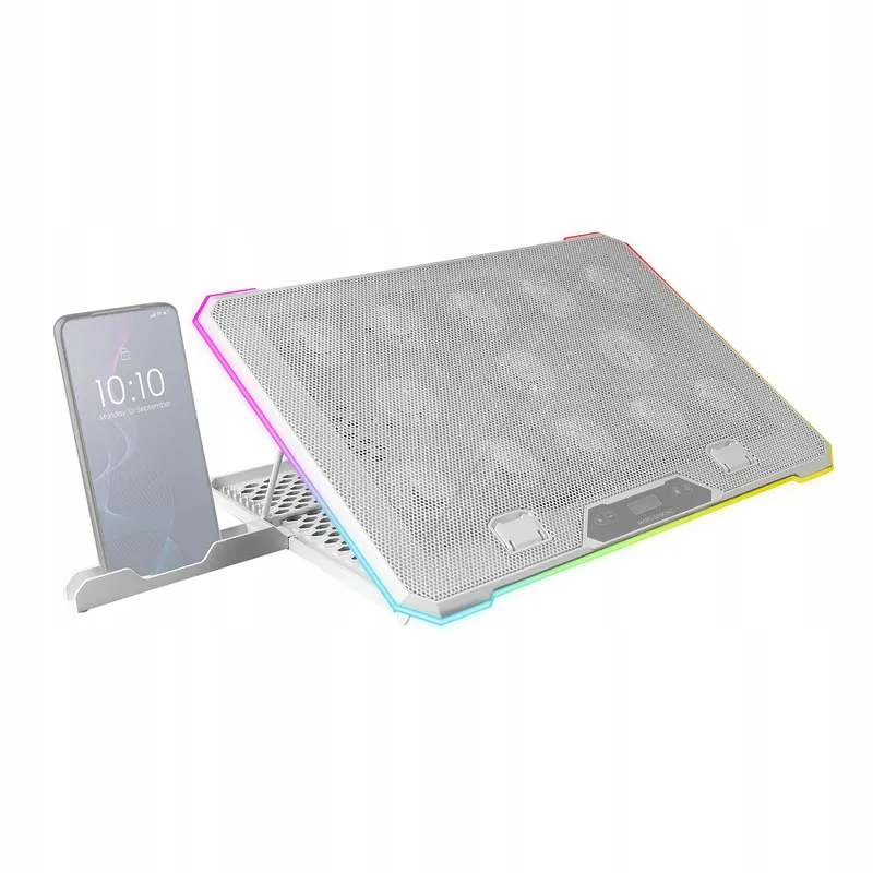 MARS GAMING Laptop Koelstandaard ARGB 13 Ventilatoren Wit — foto 1
