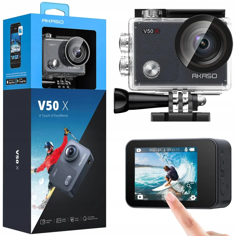 AKASO V50X Actiecamera 4K WiFi 40M EIS 4X Zoom Waterdicht — foto 1