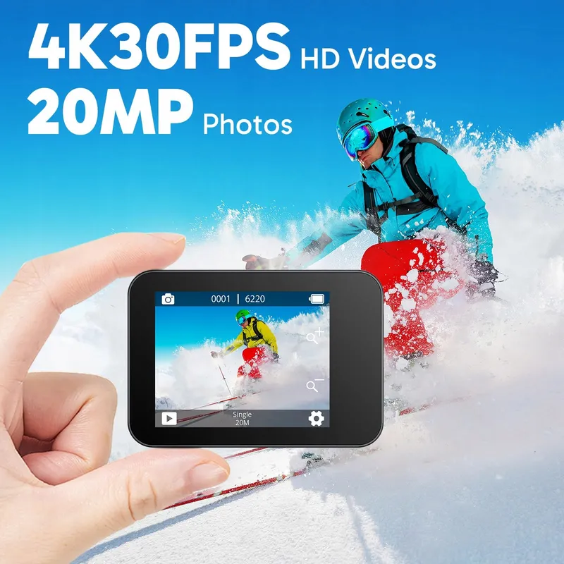 AKASO V50X Actiecamera 4K WiFi 40M EIS 4X Zoom Waterdicht — foto 2