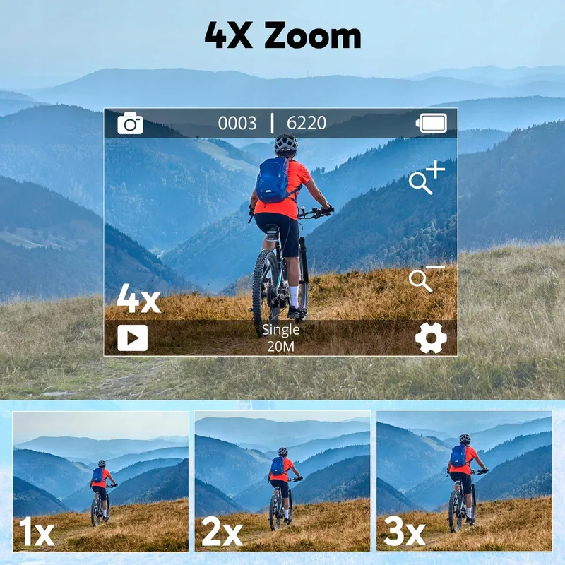 AKASO V50X Actiecamera 4K WiFi 40M EIS 4X Zoom Waterdicht — foto 6