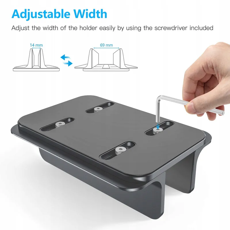 OMOTON Verticale Laptopstandaard Aluminium Verstelbaar — foto 5