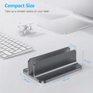 OMOTON Verticale Laptopstandaard Aluminium Verstelbaar — miniatuur 2