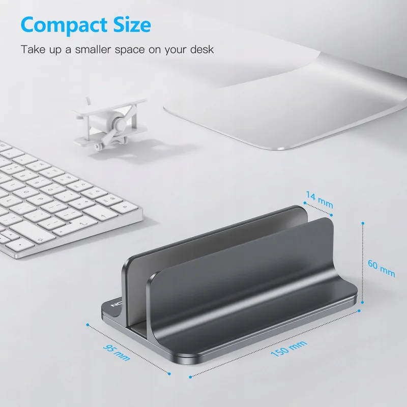 OMOTON Verticale Laptopstandaard Aluminium Verstelbaar — foto 2
