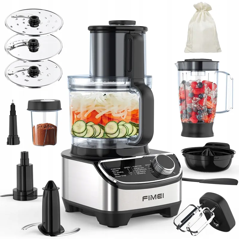 FIMEI Keukenmachine 1300W 3 Snelheden 35L Hakmolen 1,5L Blender — foto 1