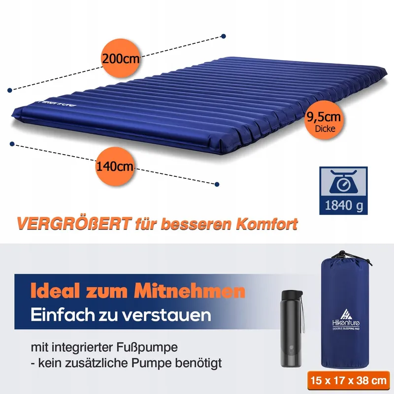 HICENTURE Opblaasbare Slaapmat 2 Personen Reizen Camping — foto 2