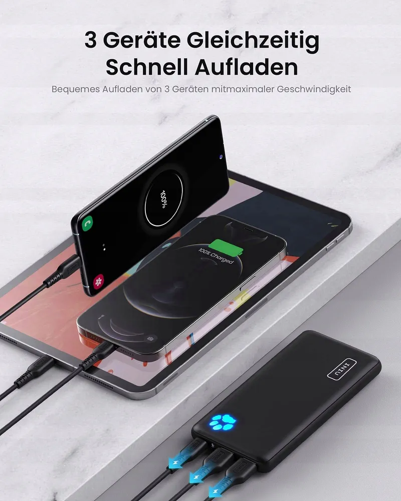 INIU Powerbank 10000mAh USB C Ultra Slim Snel Opladen — foto 4