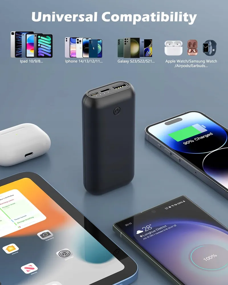 HGANUS Powerbank 10000mAh Compact USB C Micro — foto 1