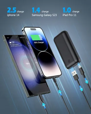 HGANUS Powerbank 10000mAh Compact USB C Micro — miniatuur 5