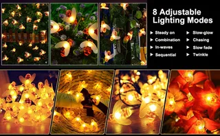 OREUNIK Solar Tuinlichtketting Bijen 66 LED — miniatuur 9