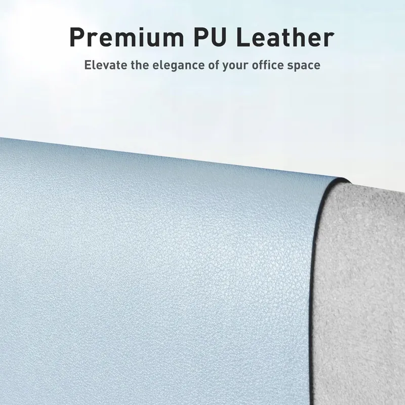 AOTHIA Bureaulegger Leder Antislip 80x40cm Blauw — foto 2