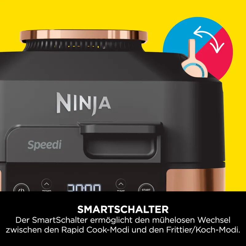 NINJA Speedi Multicooker 5,7L 10-in-1 Airfryer Zwart Koper — foto 9