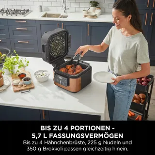 NINJA Speedi Multicooker 5,7L 10-in-1 Airfryer Zwart Koper — miniatuur 7