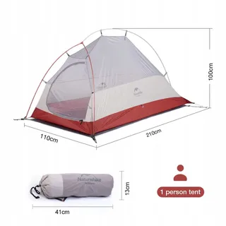 NATUREHIKE Cloud Up 1 Tent 1-persoons Licht Waterdicht Grijs — miniatuur 3