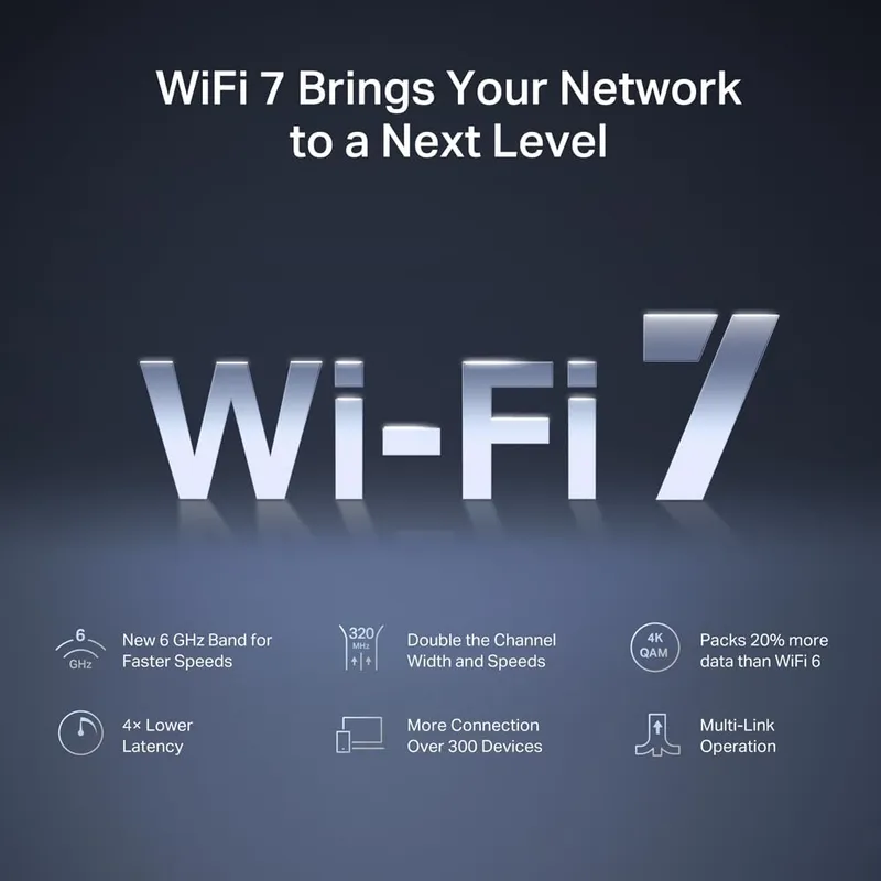 MERCUSYS Tri-Band BE9300 WiFi 7 Router 4x2,5G 6 Antennes 6GHz VPN WPA3 — foto 6