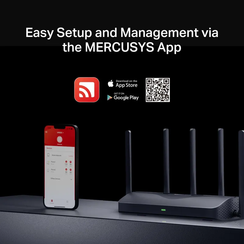 MERCUSYS Tri-Band BE9300 WiFi 7 Router 4x2,5G 6 Antennes 6GHz VPN WPA3 — foto 9