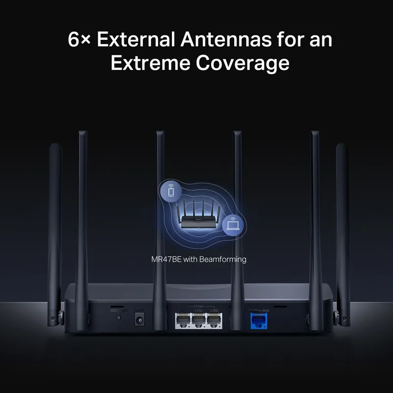MERCUSYS Tri-Band BE9300 WiFi 7 Router 4x2,5G 6 Antennes 6GHz VPN WPA3 — foto 8