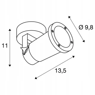 SLV Nautilus Buitenlamp Wandarmatuur GU10 IP54 11W Zwart — miniatuur 7