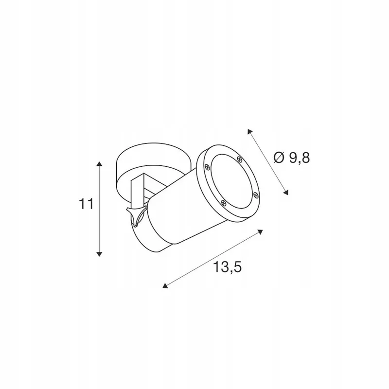 SLV Nautilus Buitenlamp Wandarmatuur GU10 IP54 11W Zwart — foto 8