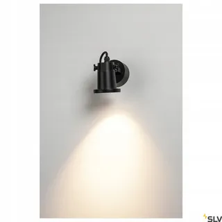 SLV Nautilus Buitenlamp Wandarmatuur GU10 IP54 11W Zwart — miniatuur 6