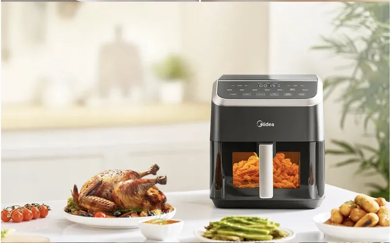 MIDEA Airfryer 5L HeatXpress 90% Minder Olie — foto 3