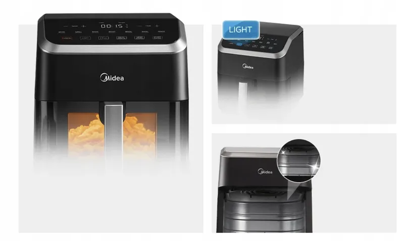 MIDEA Airfryer 5L HeatXpress 90% Minder Olie — foto 7