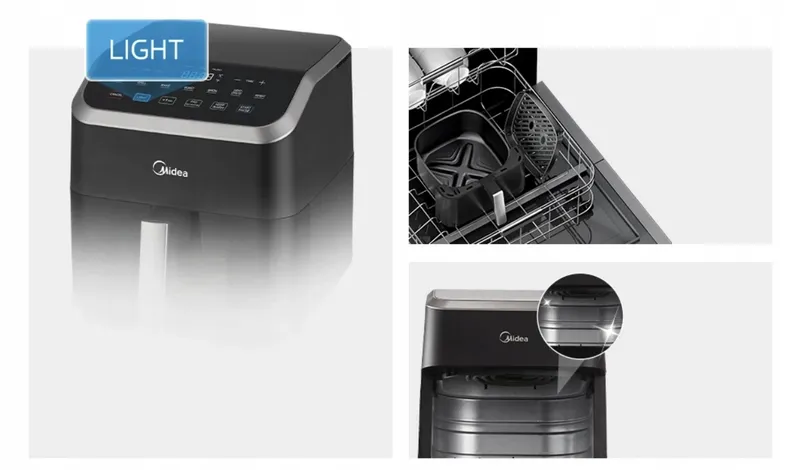 MIDEA Airfryer 5L HeatXpress 90% Minder Olie — foto 6