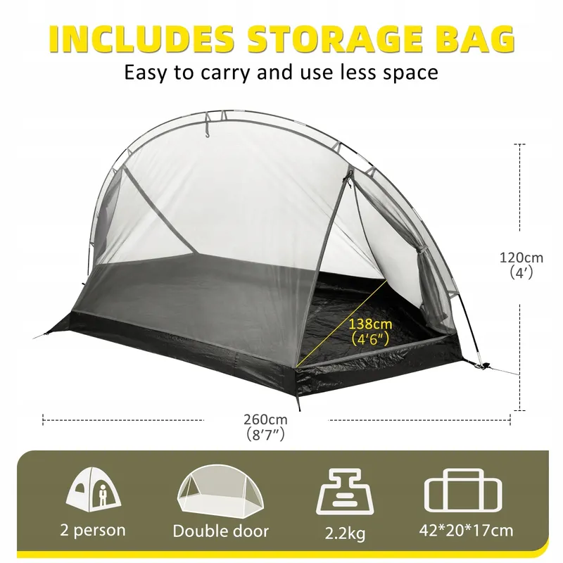 FORCEATT Tent 1/2 Personen Licht Waterdicht Snelle Montage Camping — foto 2