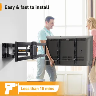 PERLEGEAR TV Muurbeugel Draaibaar 37-82 Inch 60kg — miniatuur 5
