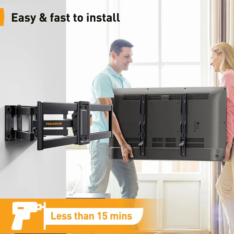 PERLEGEAR TV Muurbeugel Draaibaar 37-82 Inch 60kg — foto 5