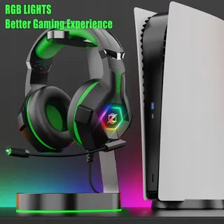 OZEINO Bekabelde Gaming Headset Microfoon 3D Geluid RGB — miniatuur 5