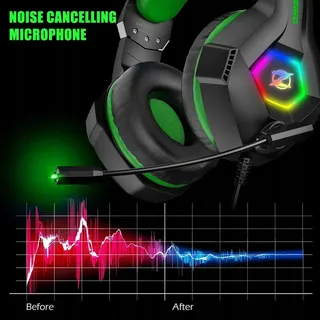 OZEINO Bekabelde Gaming Headset Microfoon 3D Geluid RGB — miniatuur 3
