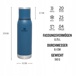 STANLEY Adventure Thermosfles 0,75L 20u Warm 25u Koud Geïsoleerd — miniatuur 2