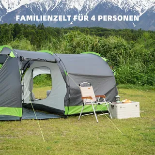 PEIRHW Tipi Tent 4 Personen Groot Waterdicht 3000mm Afneembare Bodem — miniatuur 9