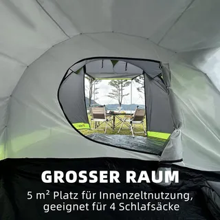 PEIRHW Tipi Tent 4 Personen Groot Waterdicht 3000mm Afneembare Bodem — miniatuur 3