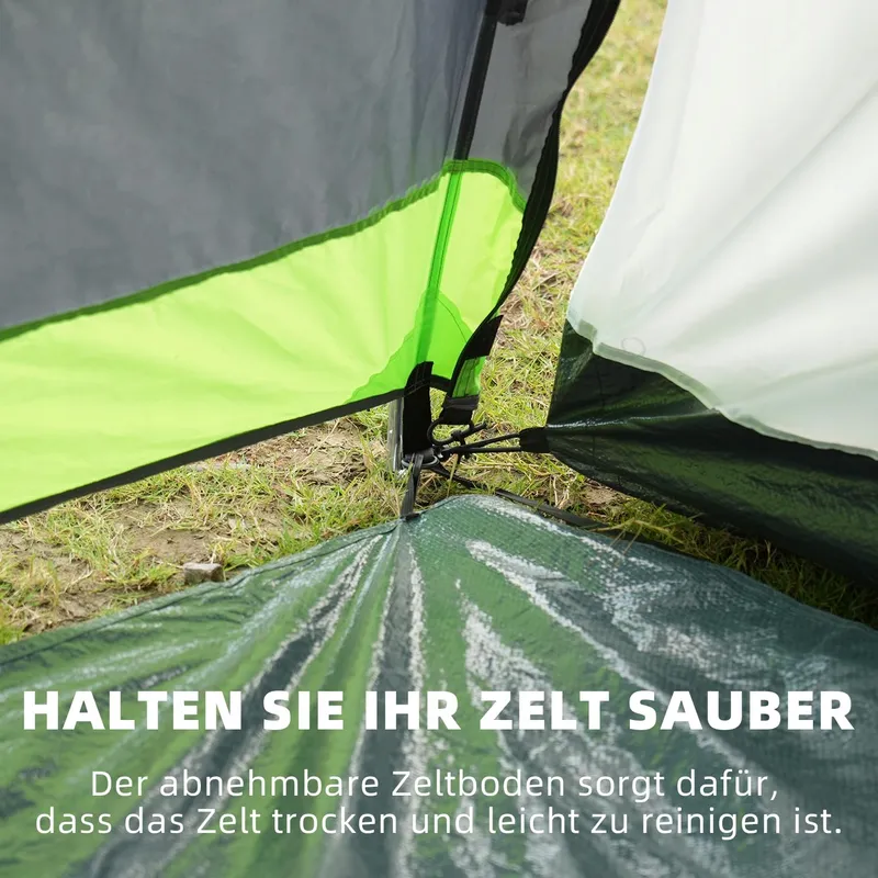 PEIRHW Tipi Tent 4 Personen Groot Waterdicht 3000mm Afneembare Bodem — foto 4