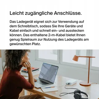 BELKIN Oplaadstation 108W USB GaN Snellader 2x USB-C 2x USB-A — miniatuur 6