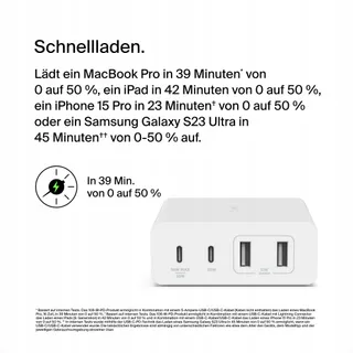 BELKIN Oplaadstation 108W USB GaN Snellader 2x USB-C 2x USB-A — miniatuur 5