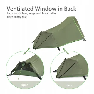 GEERTOP Bivaktent 1 Persoon Lichtgewicht Camping Trekking Wandelen — miniatuur 4
