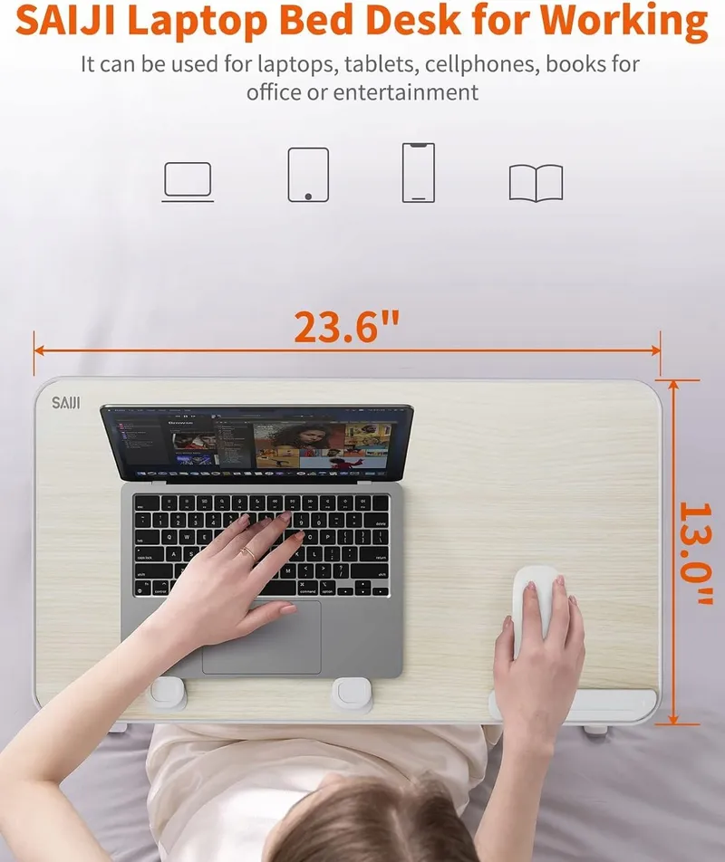 SAIJI Laptoptafel Standaard Verstelbaar Bed Bank Bureau — foto 7