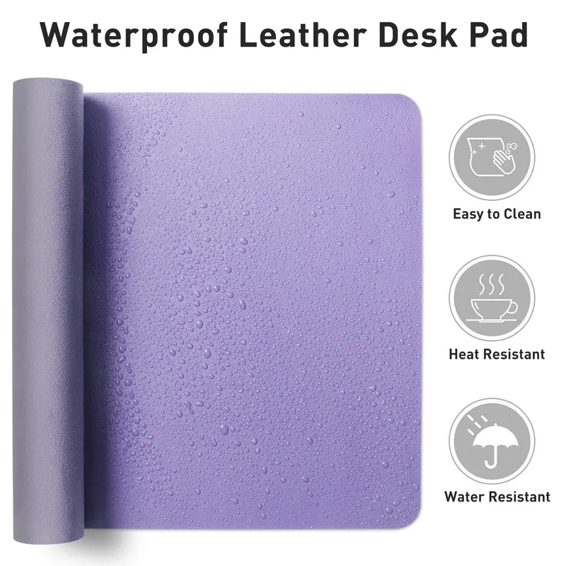 AOTHIA Bureau-onderlegger Leer Antislip 91x43cm Lavendel — foto 5