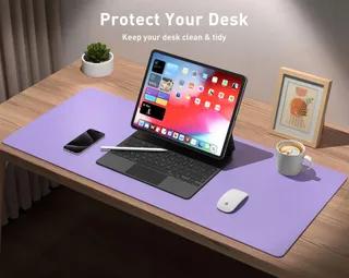 AOTHIA Bureau-onderlegger Leer Antislip 91x43cm Lavendel — miniatuur 6