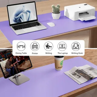 AOTHIA Bureau-onderlegger Leer Antislip 91x43cm Lavendel — miniatuur 7