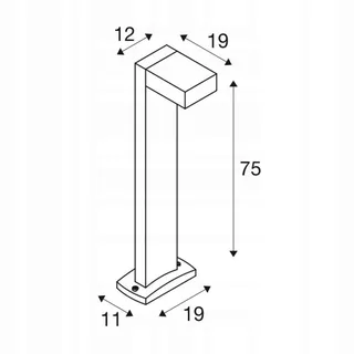 SLV Quadrasyl LED Buitenlamp Tuinpaal 11W — miniatuur 7