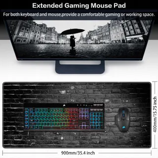 ABETCABE XXL Zwarte Gaming Muismat Antislip 900x400mm — miniatuur 7