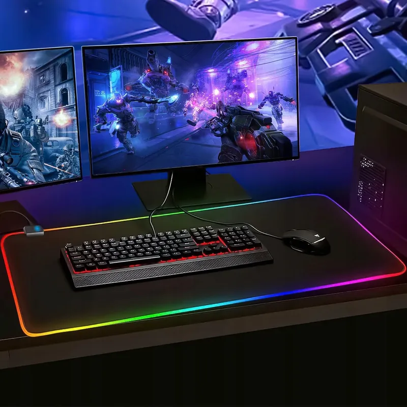 RGB Gaming Muismat 900x400mm XXL 14 Modi Waterdicht — foto 8